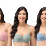 Accessorize Kingdom Cotton Lightly-Padded Wire Free Regular Wear T-Shirt Bra for Women (A, 34) Multicolour