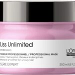 L'Oréal Professionnel | Liss Unlimited Mask| Provides Long-Lasting Frizz & Humidity Protection| With Prokeratin | Moisturizing & Smoothing | For Frizzy & Textured Hair Types | 250ml